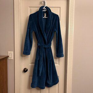 Gilligan & O'Malley (S/M) thick warm blue fleece robe with sash